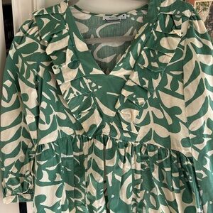 Reserved Green and Cream Eco Aware Dress